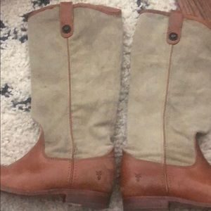Frye boots - Melissa boot - canvas and leather